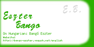 eszter bango business card