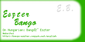 eszter bango business card